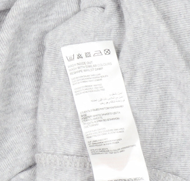 Womens UK Size 14 Rocha John Rocha Grey Basic T-Shirt