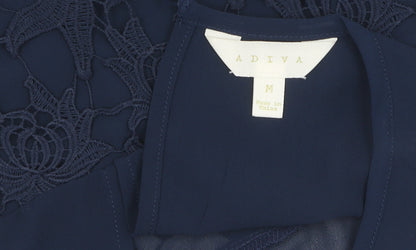 Womens UK Size M Adiva Blue  Blouse