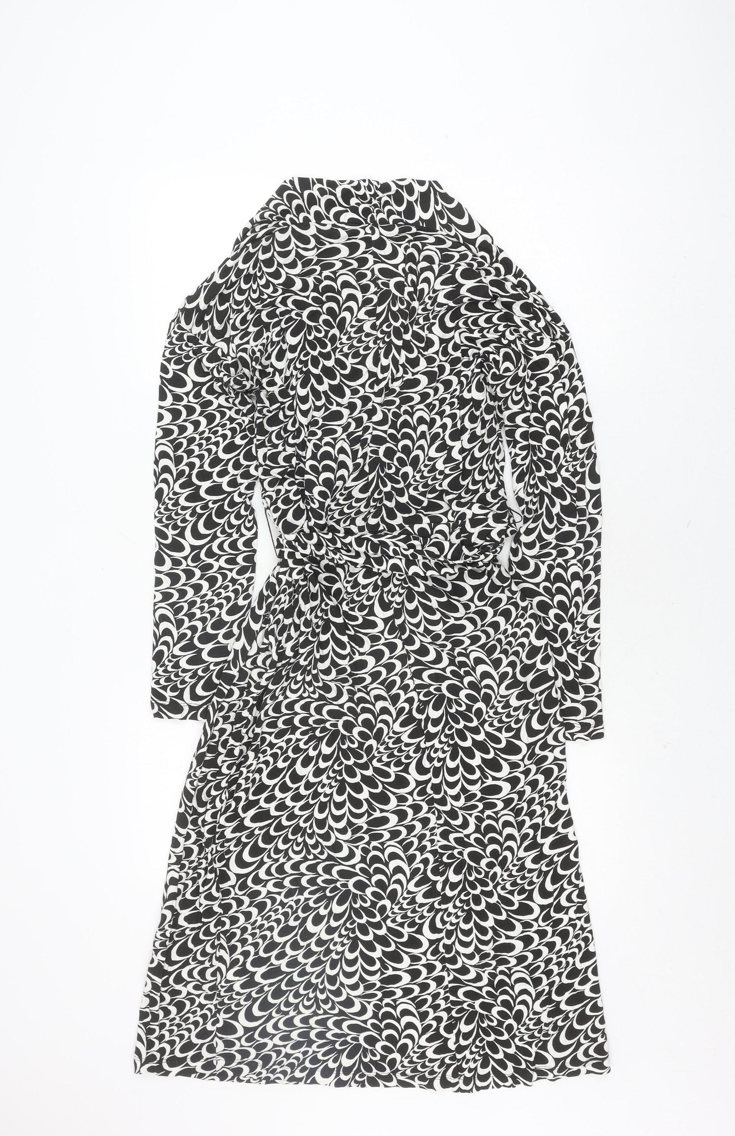 L.K. Bennett Women's Black & White Abstract Dress Size 14