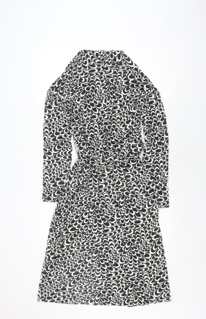 L.K. Bennett Women's Black & White Abstract Dress Size 14