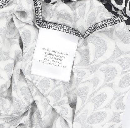 L.K. Bennett Women's Black & White Abstract Dress Size 14