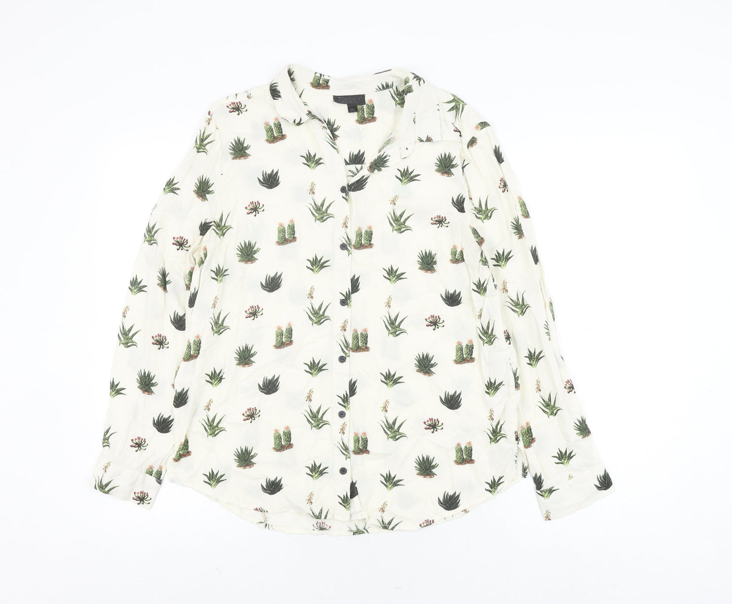 Womens UK Size 10 Topshop White  Blouse