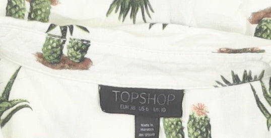 Womens UK Size 10 Topshop White  Blouse