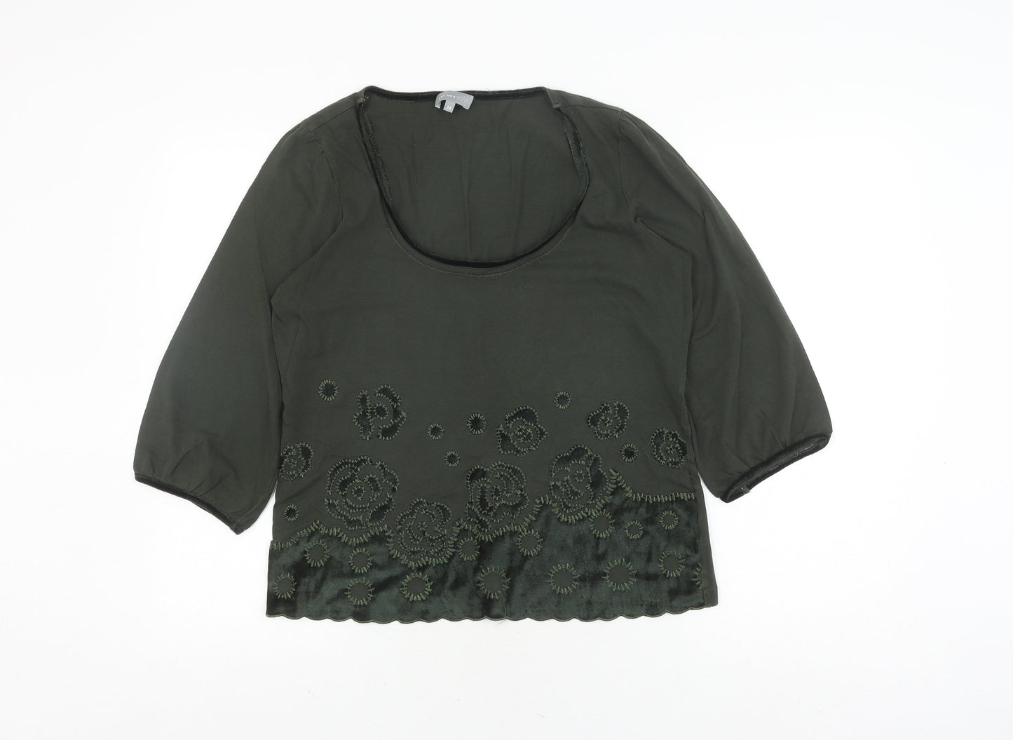 Womens UK Size 14 Marks and Spencer Green Basic Blouse