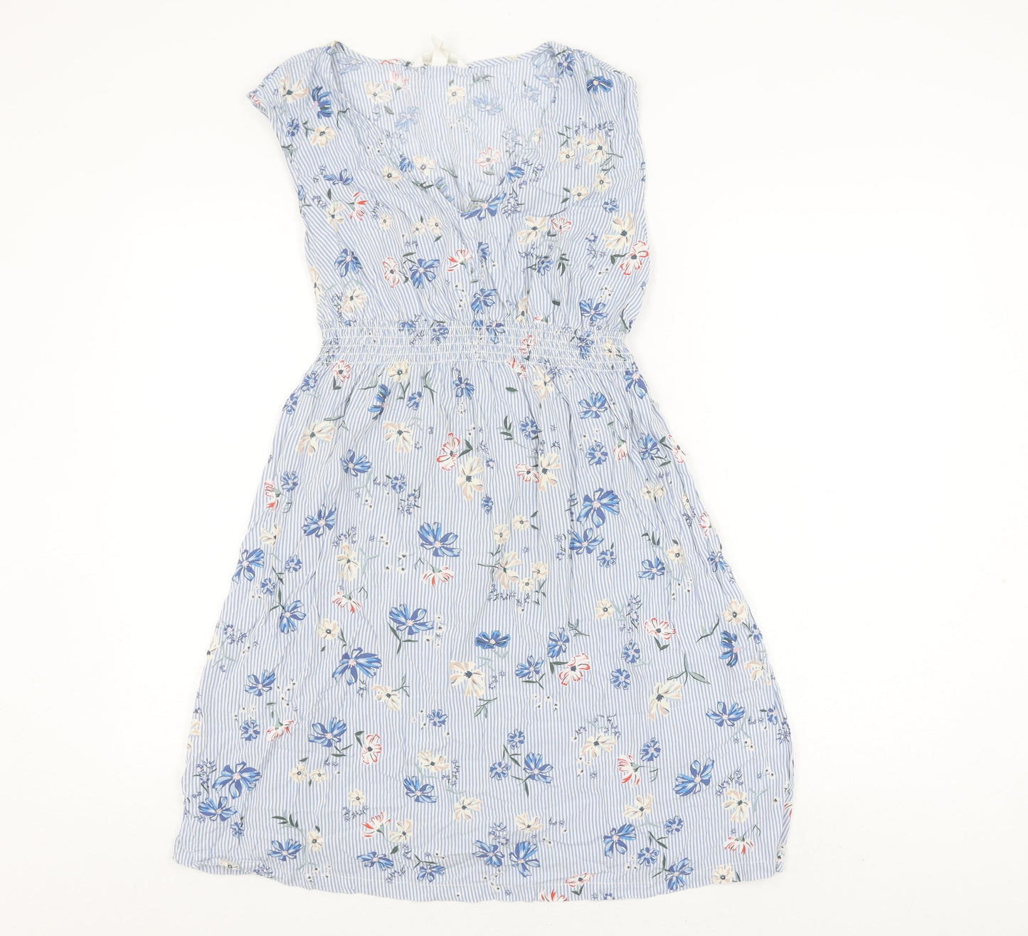H&M Maternity Blue Floral Midi Dress - M