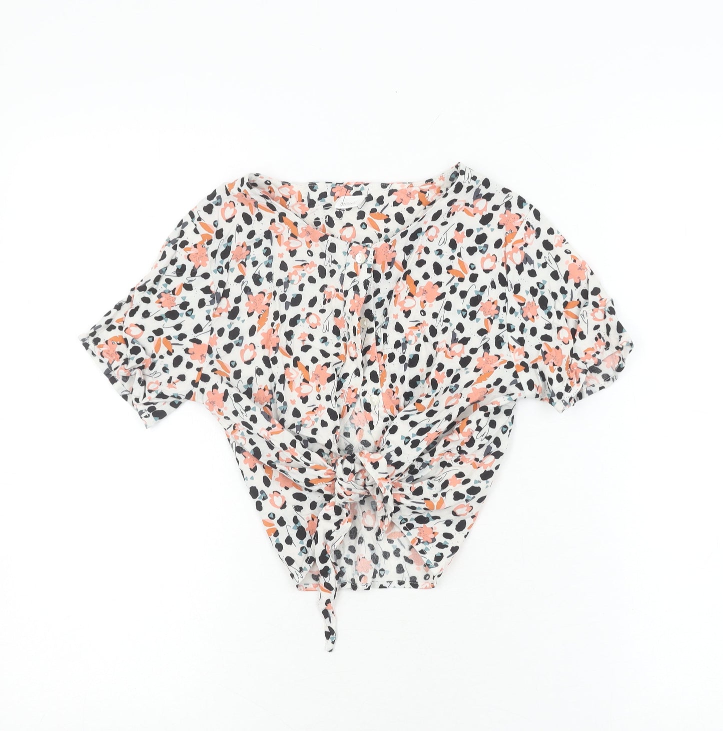Teens UK Size 12 NEXT Multicoloured Cropped Blouse
