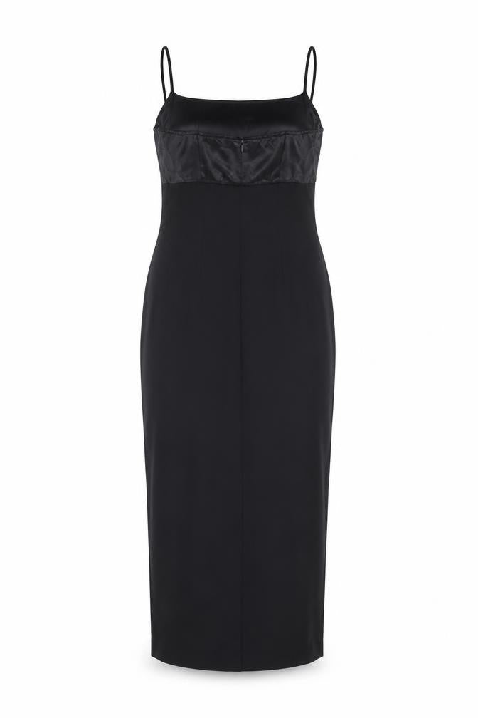 Debut Women's Black Slip Dress Midi Size 10
