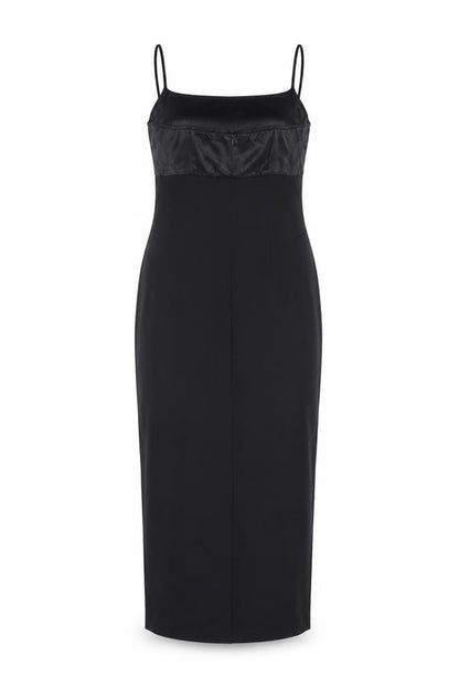 Debut Women's Black Slip Dress Midi Size 10
