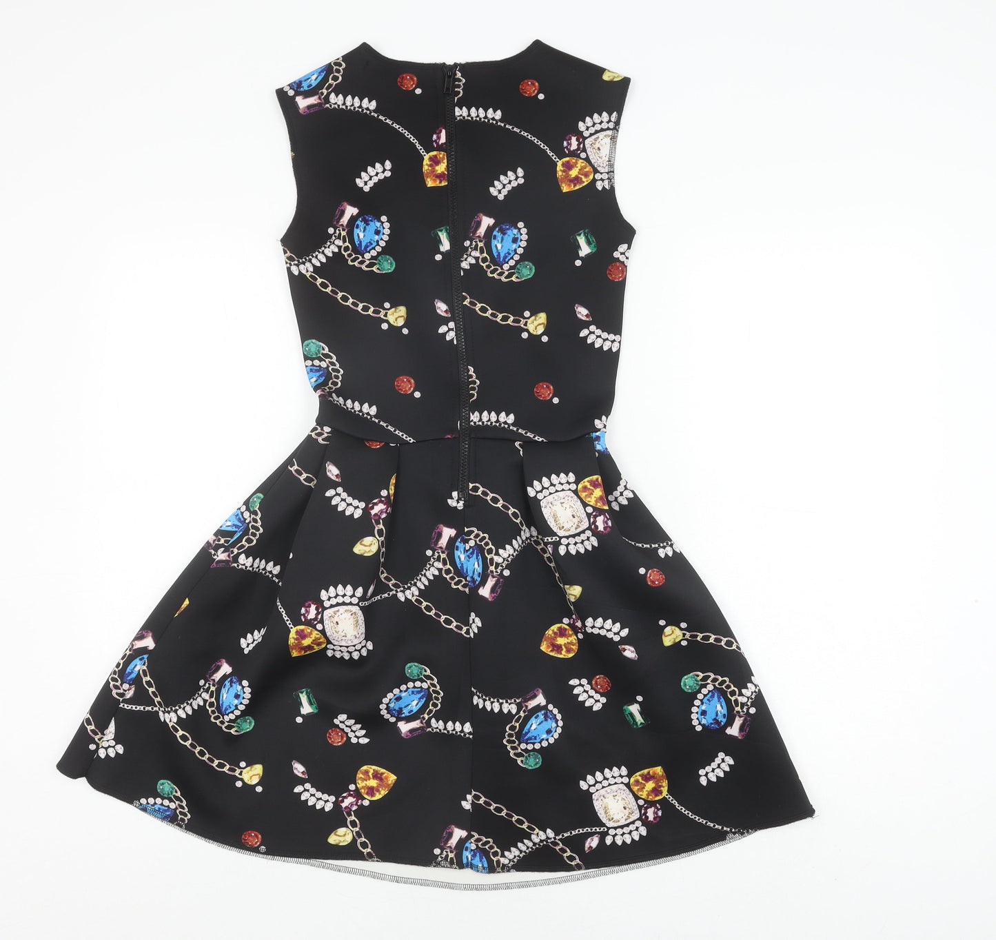 H&M Women's XS Multicoloured Fit & Flare Mini Dress