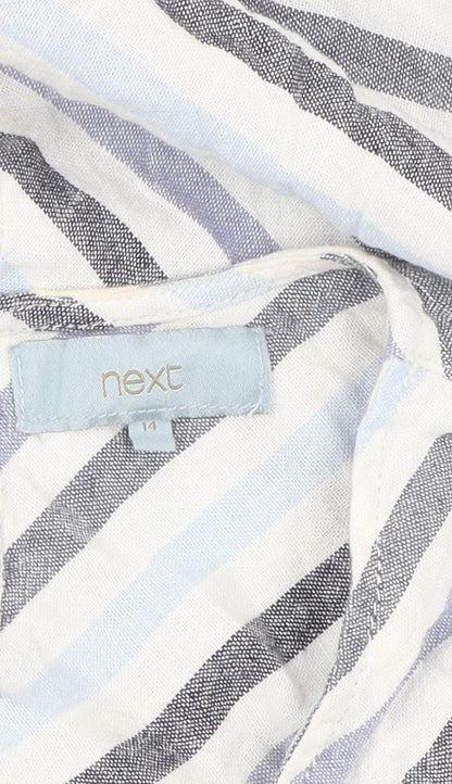 Next Women's Multicoloured Striped Dress, Size 14