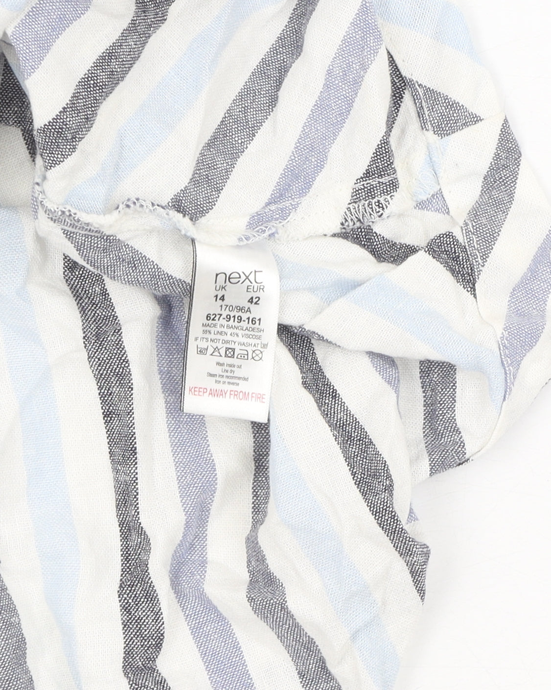 Next Women's Multicoloured Striped Dress, Size 14