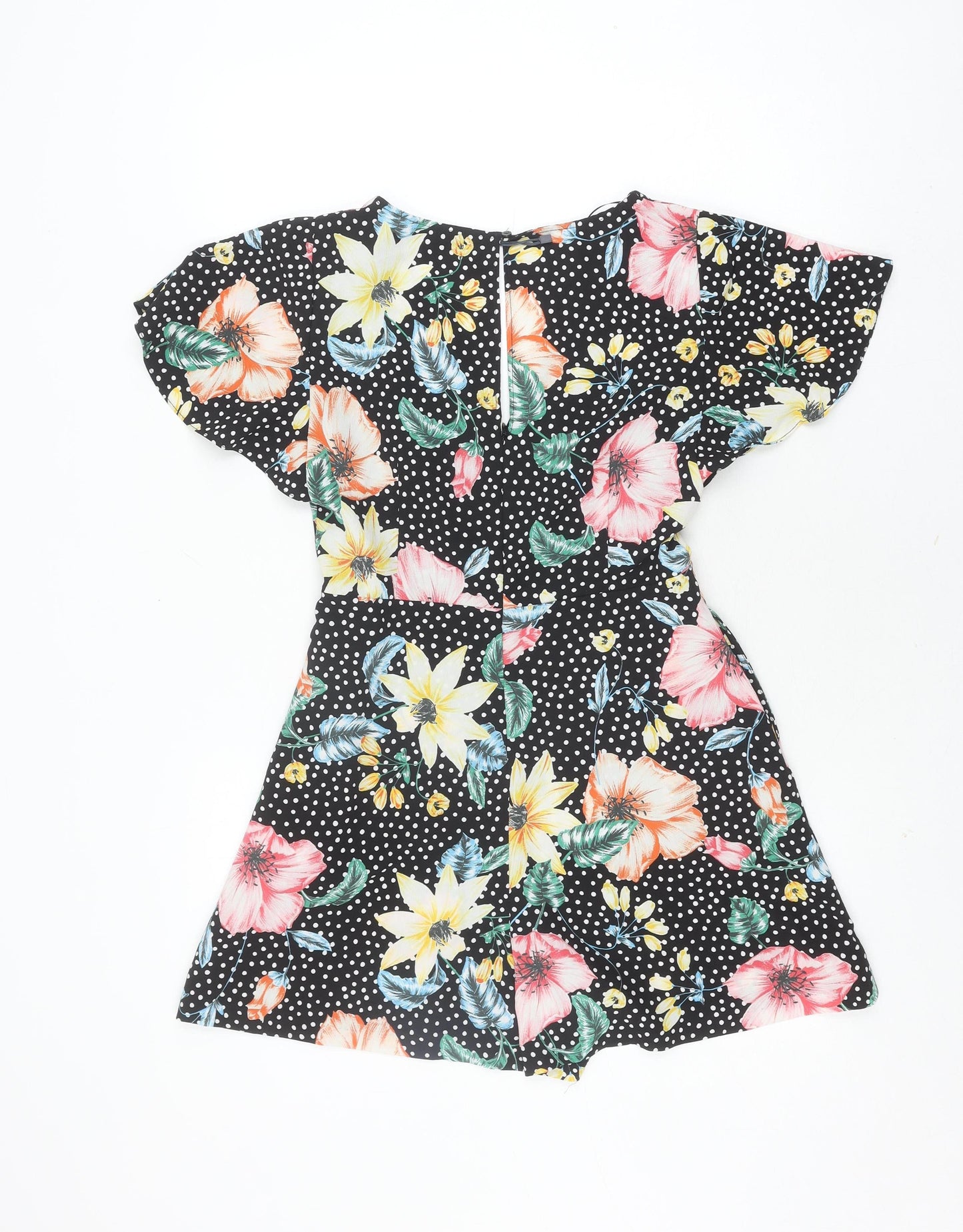 Womens UK Size XS Zara One-Piece Multicoloured Playsuit