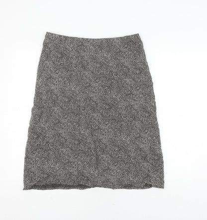 Next Women's Black Geometric Pencil Skirt, Size 14
