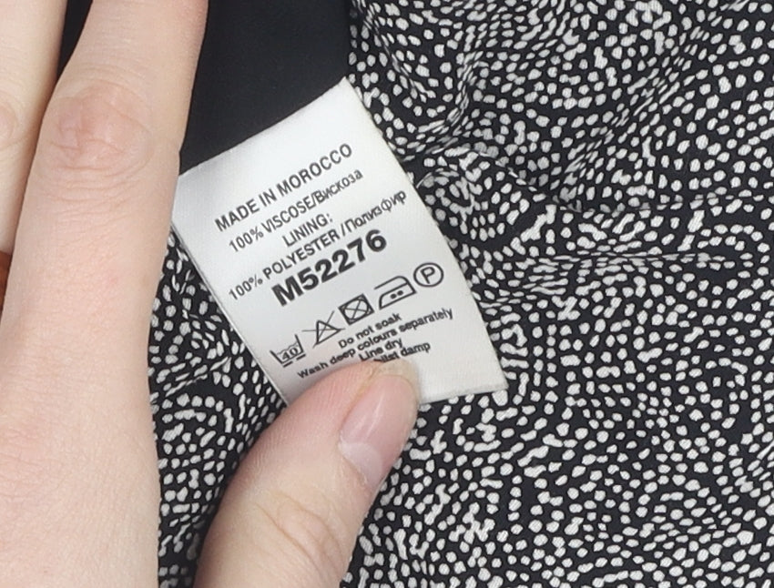 Next Women's Black Geometric Pencil Skirt, Size 14