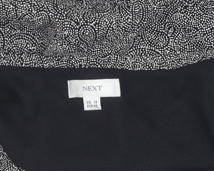 Next Women's Black Geometric Pencil Skirt, Size 14