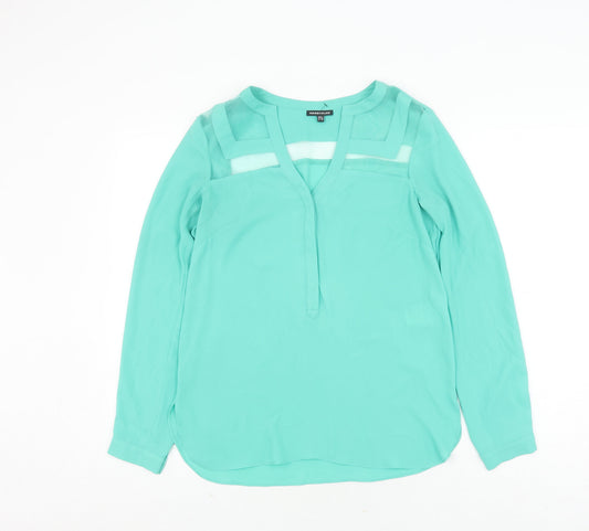 Womens UK Size 8 Warehouse Green  Blouse