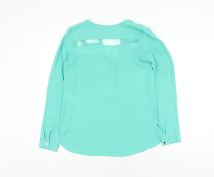 Womens UK Size 8 Warehouse Green  Blouse