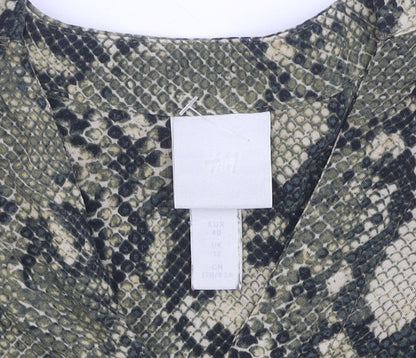 Womens UK Size 12 H&M Green  Blouse