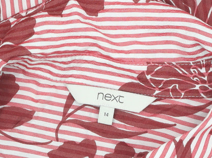 Womens UK Size 14 NEXT Red  Button-Up