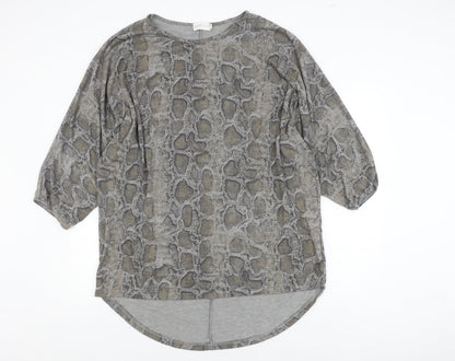 Womens UK Size M Apricot Grey  Blouse