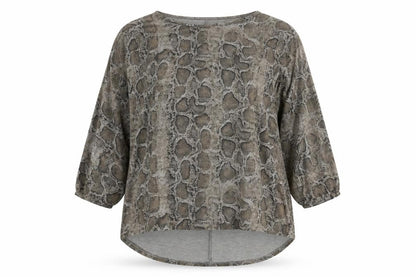 Womens UK Size M Apricot Grey  Blouse