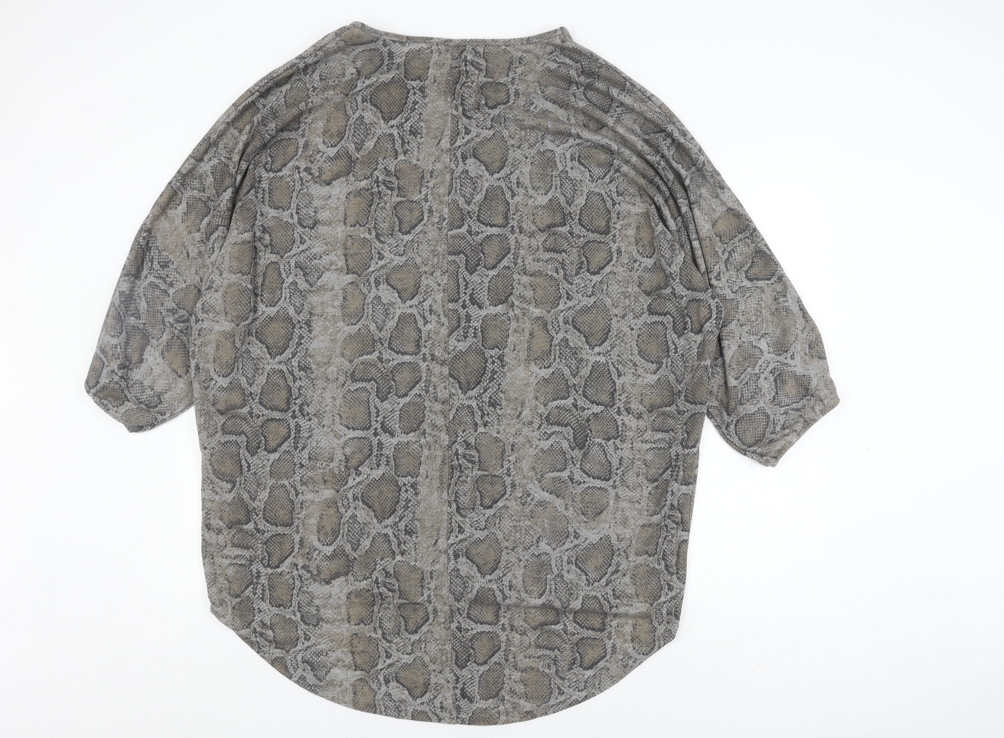 Womens UK Size M Apricot Grey  Blouse