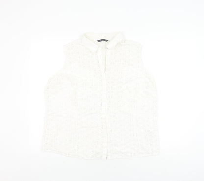 Womens UK Size 22 Marks and Spencer White Basic Blouse