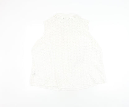 Womens UK Size 22 Marks and Spencer White Basic Blouse