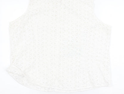 Womens UK Size 22 Marks and Spencer White Basic Blouse