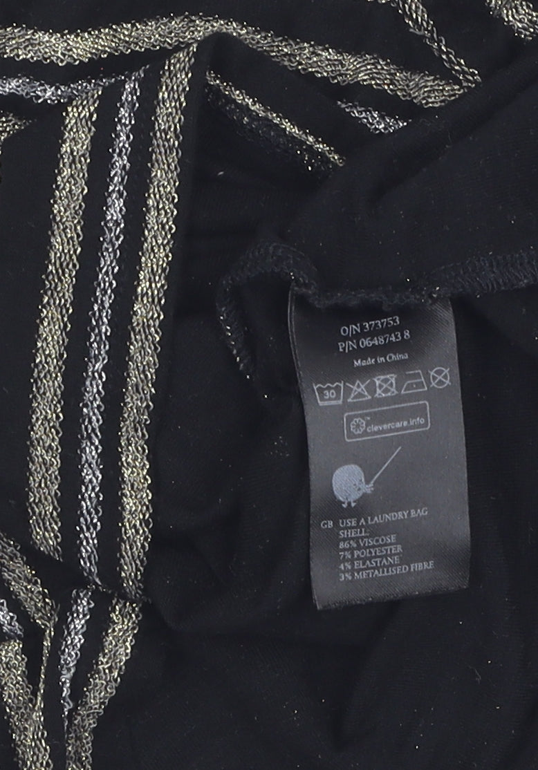 Womens UK Size XS Monki Black Basic T-Shirt