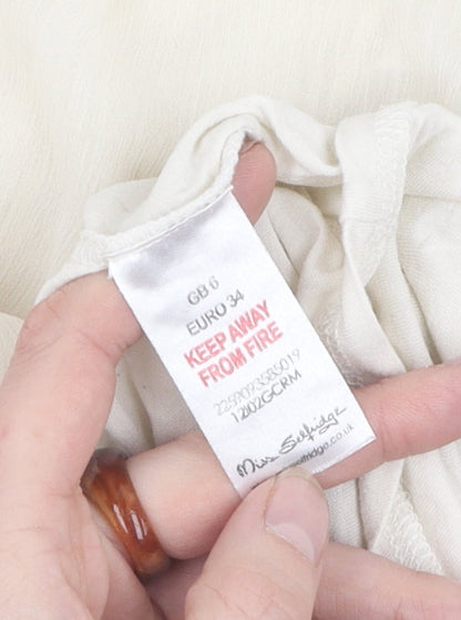 Miss Selfridge Ivory Sleeveless Camisole Top Size 6