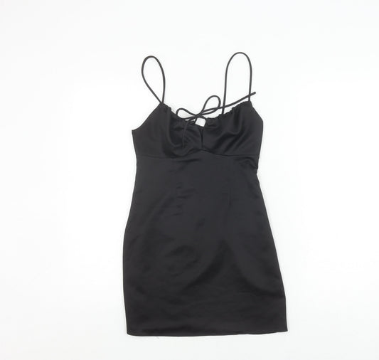 Topshop Women's Black Petite Slip Dress, Size 4
