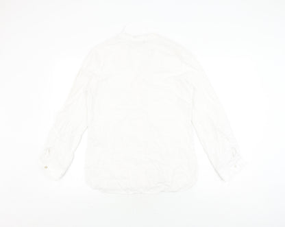 Womens UK Size XS Zara White  Button-Up