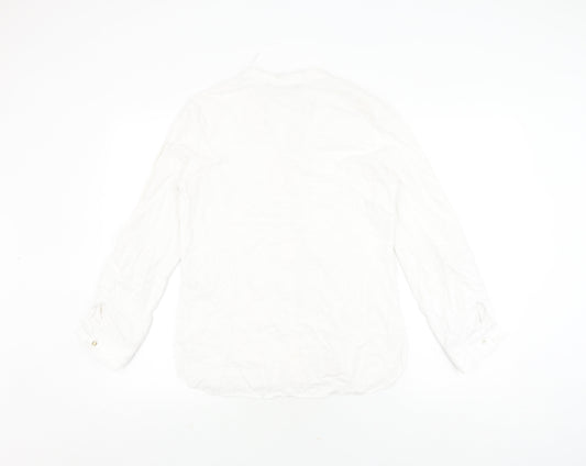 Womens UK Size XS Zara White  Button-Up