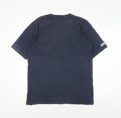 Marks and Spencer Men’s Blue Cotton T-Shirt, M