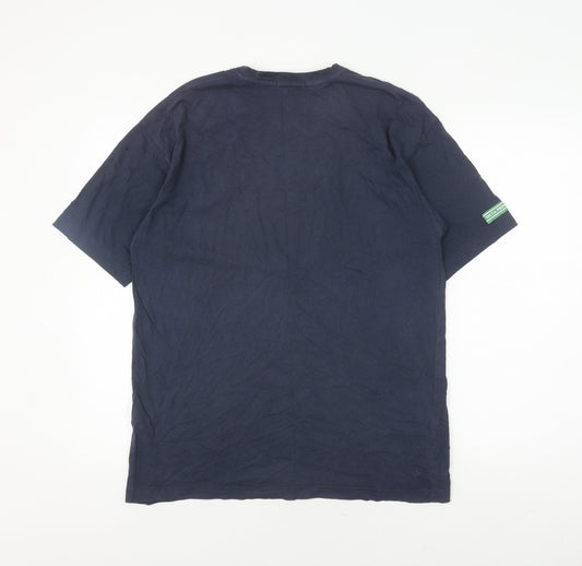 Marks and Spencer Men’s Blue Cotton T-Shirt, M