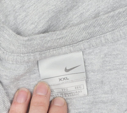 Nike Men's Grey 2XL Short Sleeve Crew Neck T-Shirt