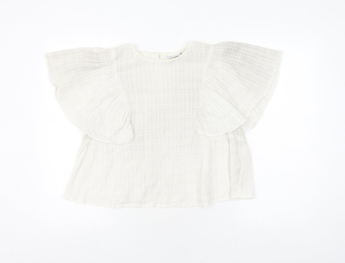 ASOS DESIGN Women's White Cotton Blouse UK 18