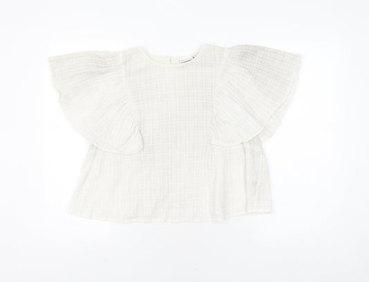 ASOS DESIGN Women's White Cotton Blouse UK 18