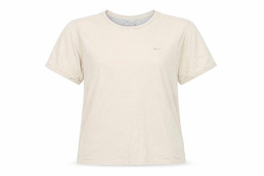 Front view of Nike Beige Basic T-Shirt unisex adults, size S