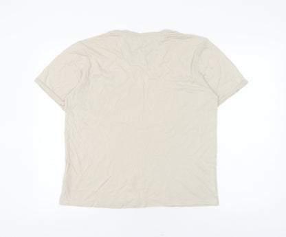 Unisex Adults UK Size S Nike Beige Basic T-Shirt
