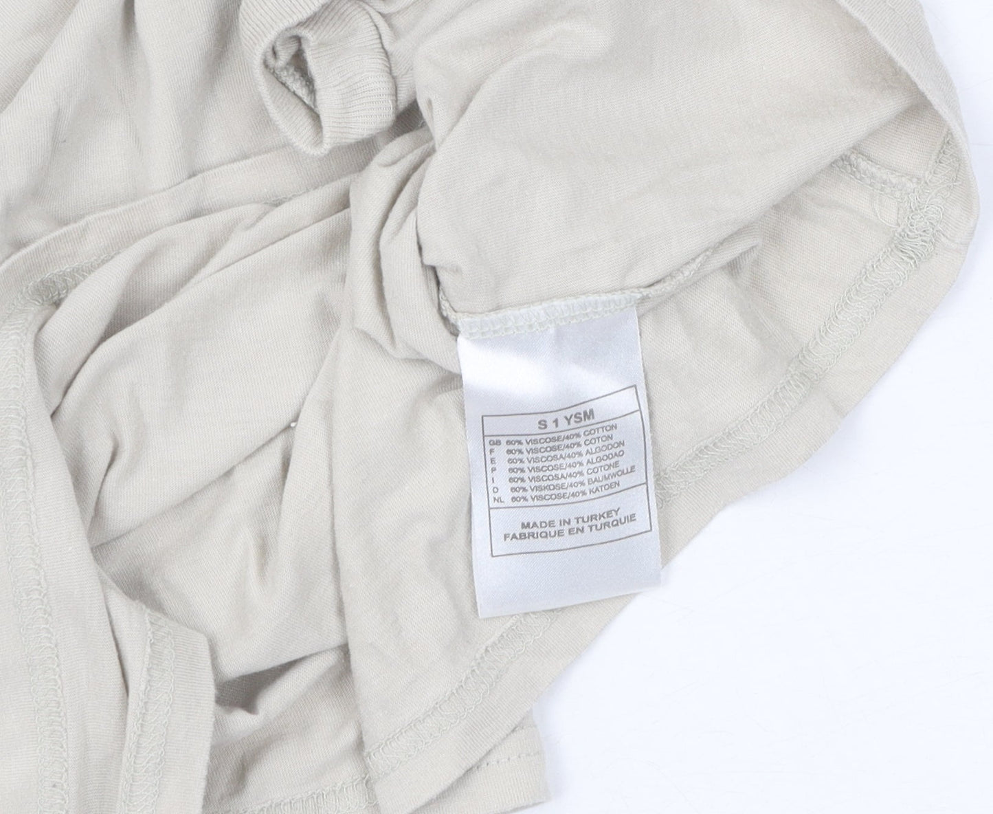 Unisex Adults UK Size S Nike Beige Basic T-Shirt