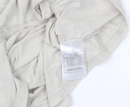 Unisex Adults UK Size S Nike Beige Basic T-Shirt
