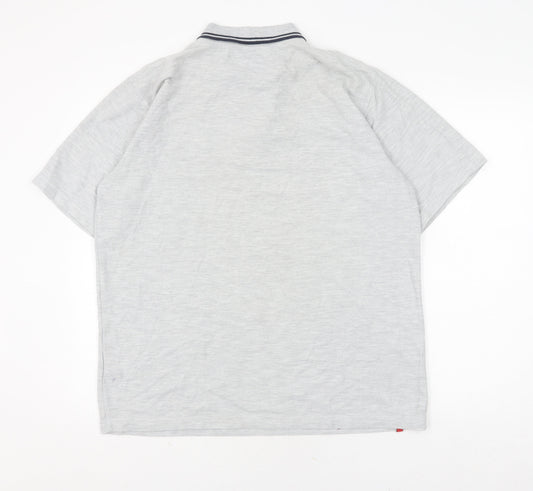 Umbro Men's Grey Polo Shirt XL Short Sleeve Casual