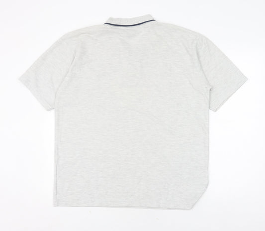 Umbro Men's Grey Polo Shirt XL Short Sleeve Logo