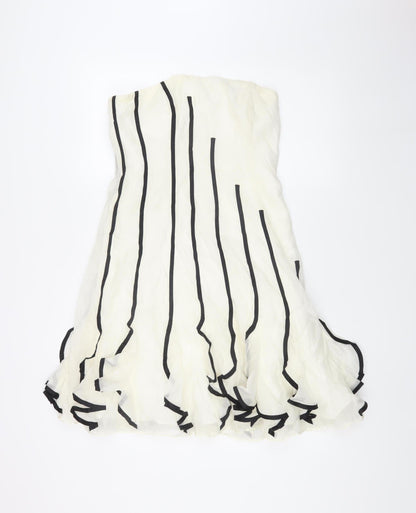 Coast Women's White A-Line Midi Dress Size 12