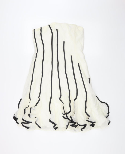 Coast Women's White A-Line Midi Dress Size 12