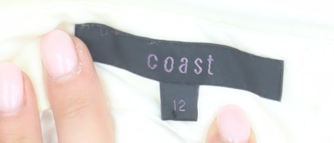 Coast Women's White A-Line Midi Dress Size 12