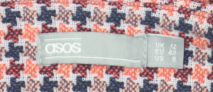 ASOS Women's Multicoloured Check Pencil Skirt Size 12