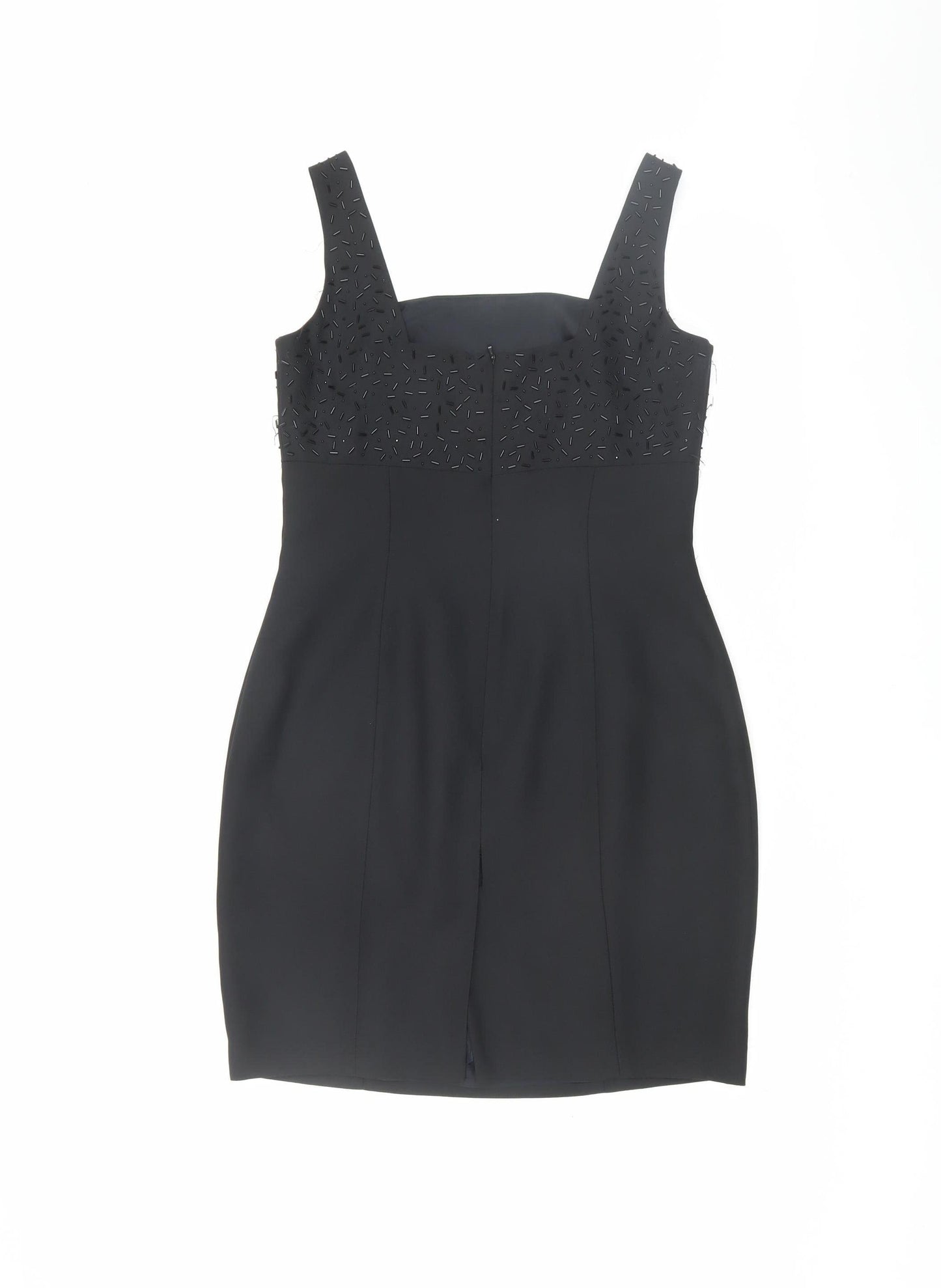 Principles Petite Black Sheath Dress, 12, Beaded, Party, Women's